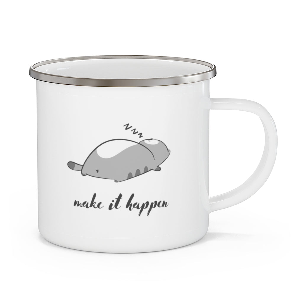 Make It Happen Enamel Camping Mug