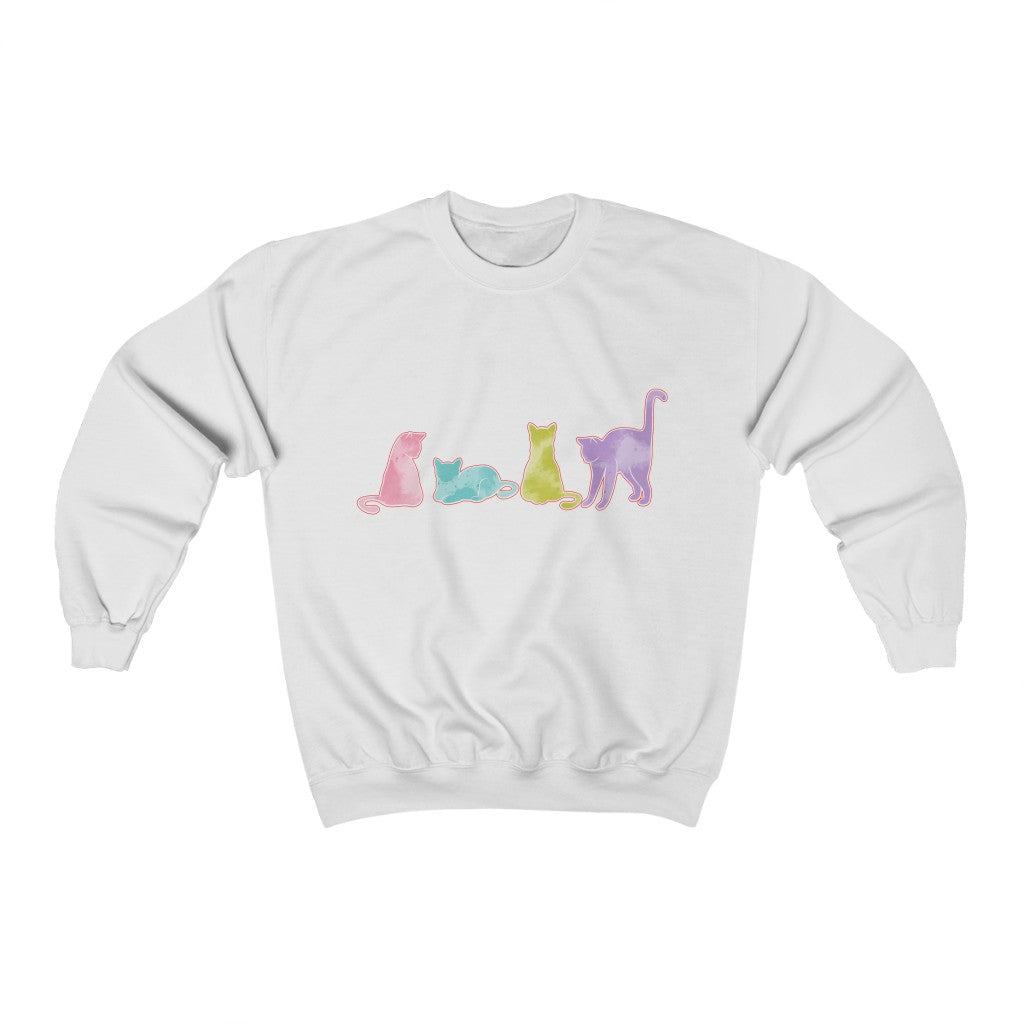 WaterColor Cats Unisex Heavy Blend™ Crewneck Sweatshirt