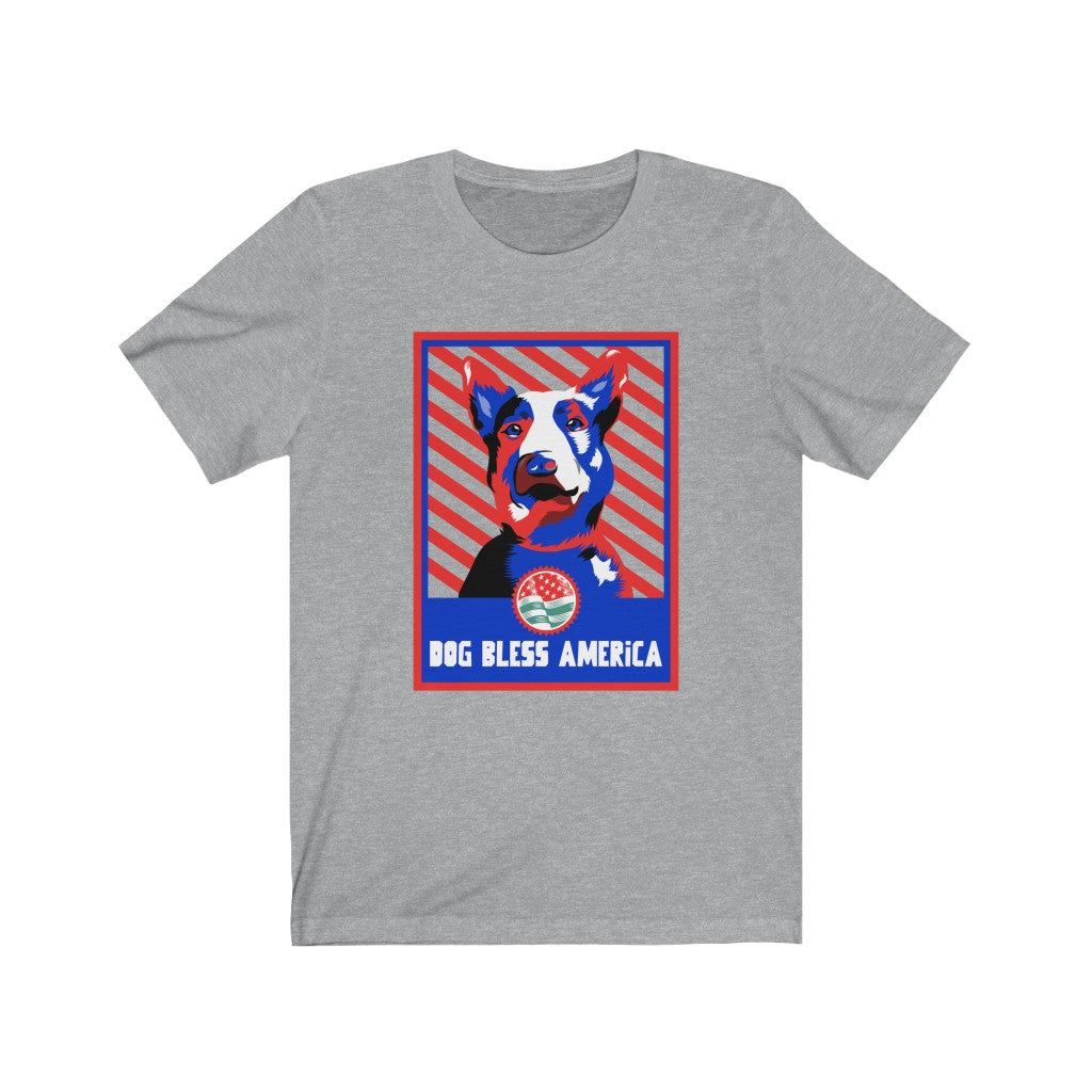 Dog Bless America Unisex Jersey Short Sleeve Tee